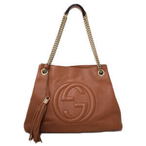 Gucci Soho Chain Tote pebbled leather Shoulder Bag